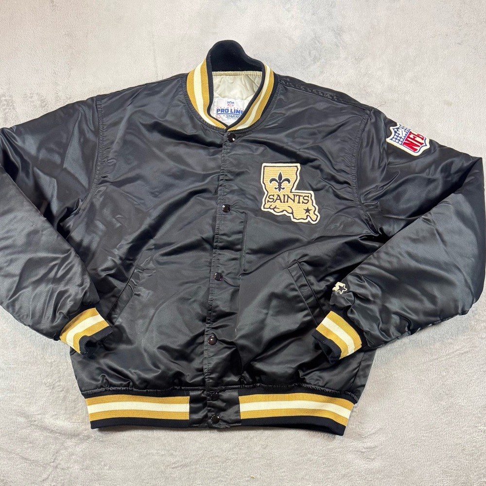 STARTER Black and Gold Bomber Jacket